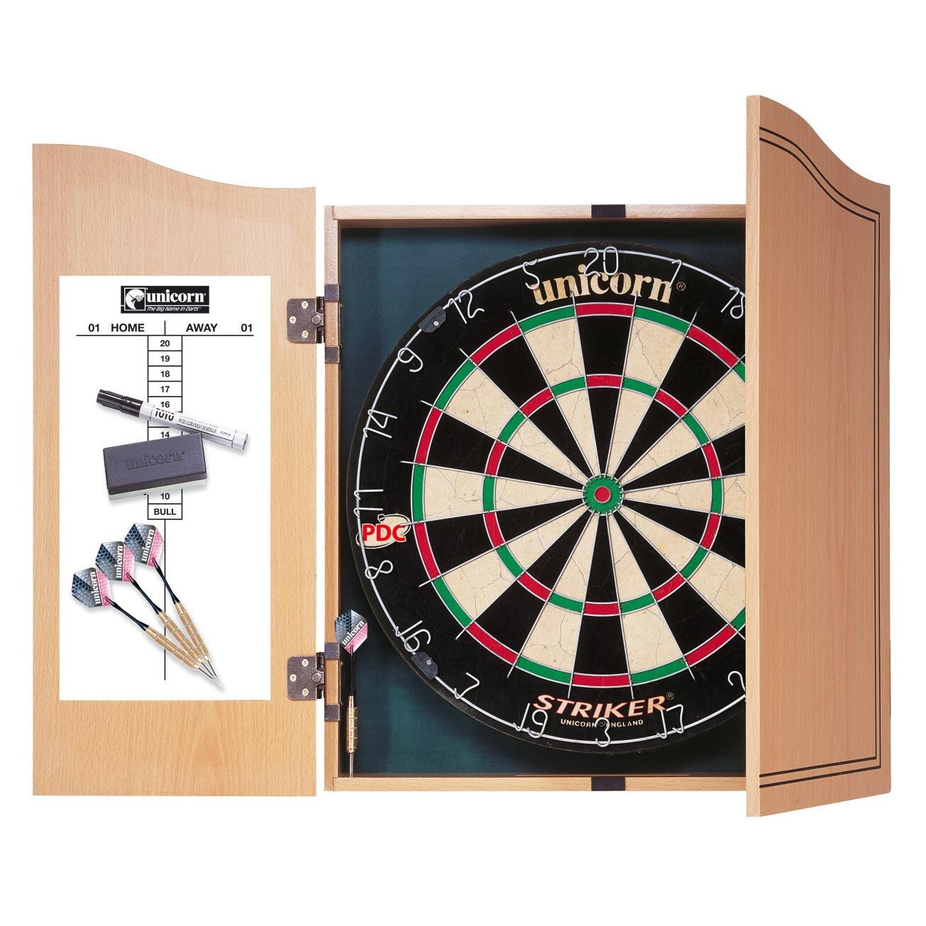 Striker Home Dartboard Cabinet Set (Multicoloured) 2/3