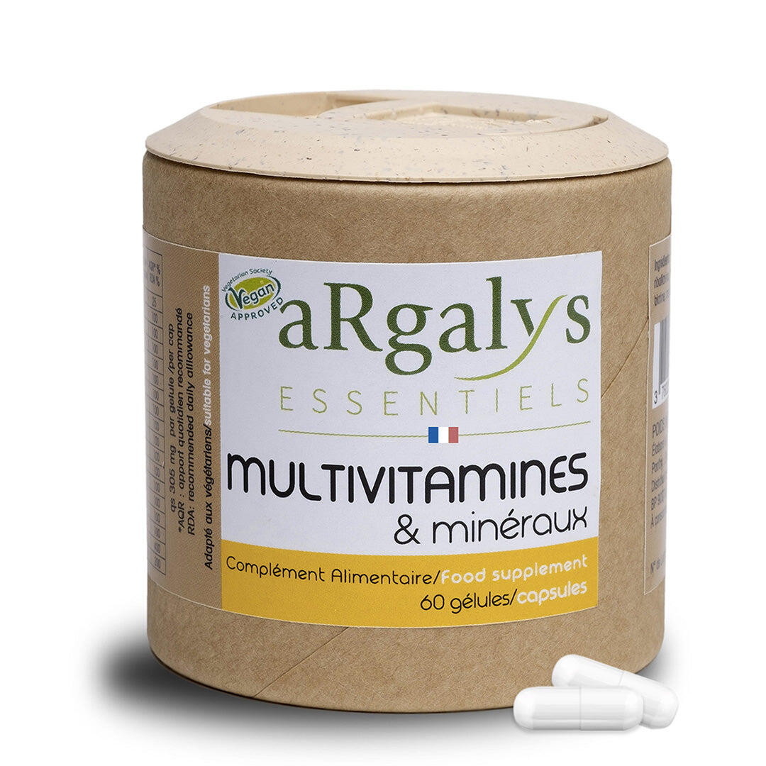 Multivitamines et minéraux - Énergie et vitalité - 60 gélules 1/6