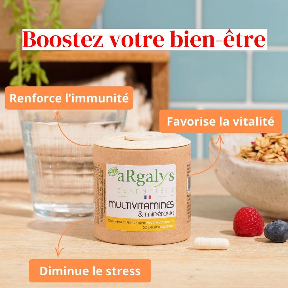 Multivitamines et minéraux - Énergie et vitalité - 60 gélules 2/6