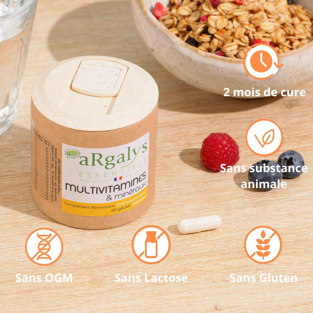 Multivitamines et minéraux - Énergie et vitalité - 60 gélules 5/6