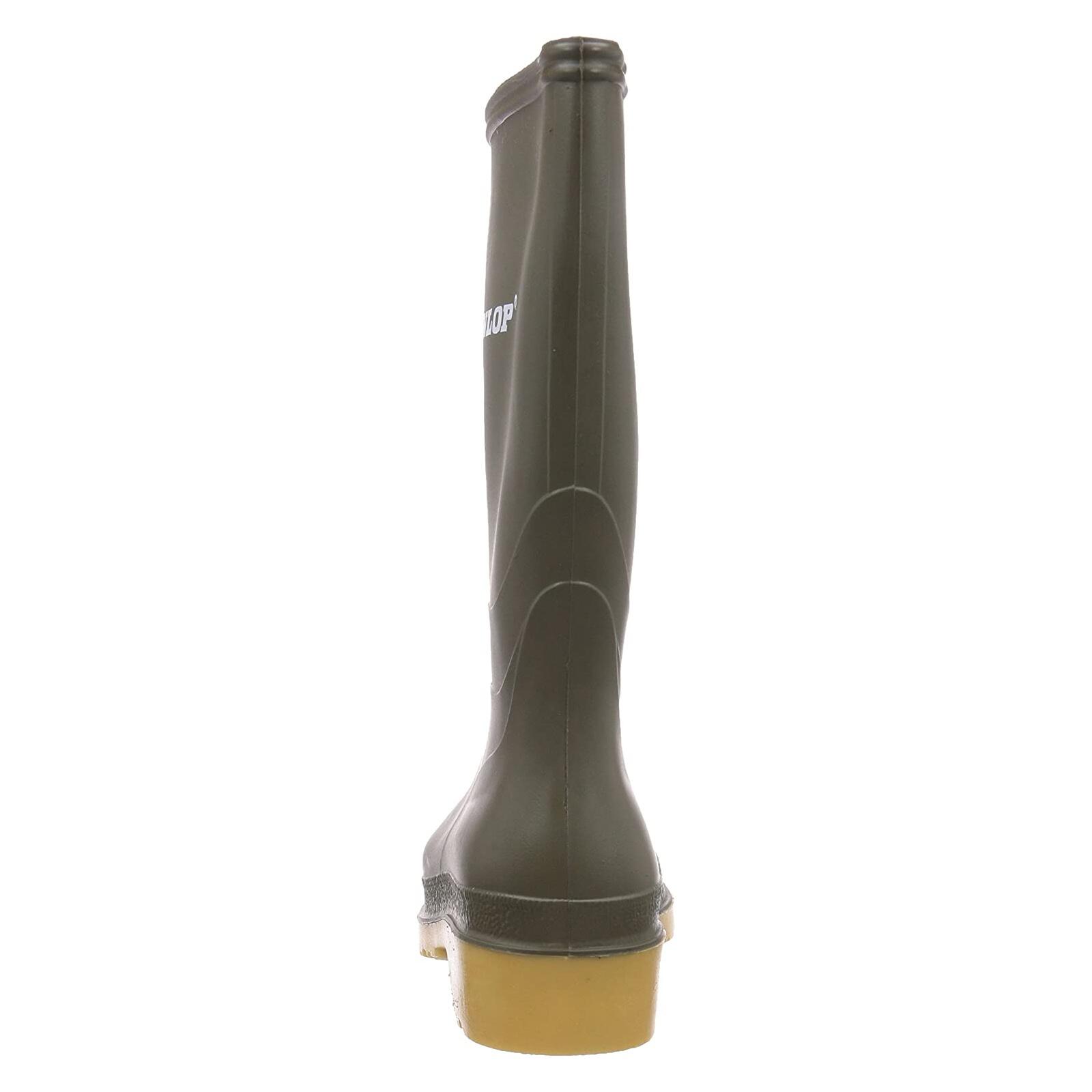 Junior Dull Wellington Boots (Green) 2/4