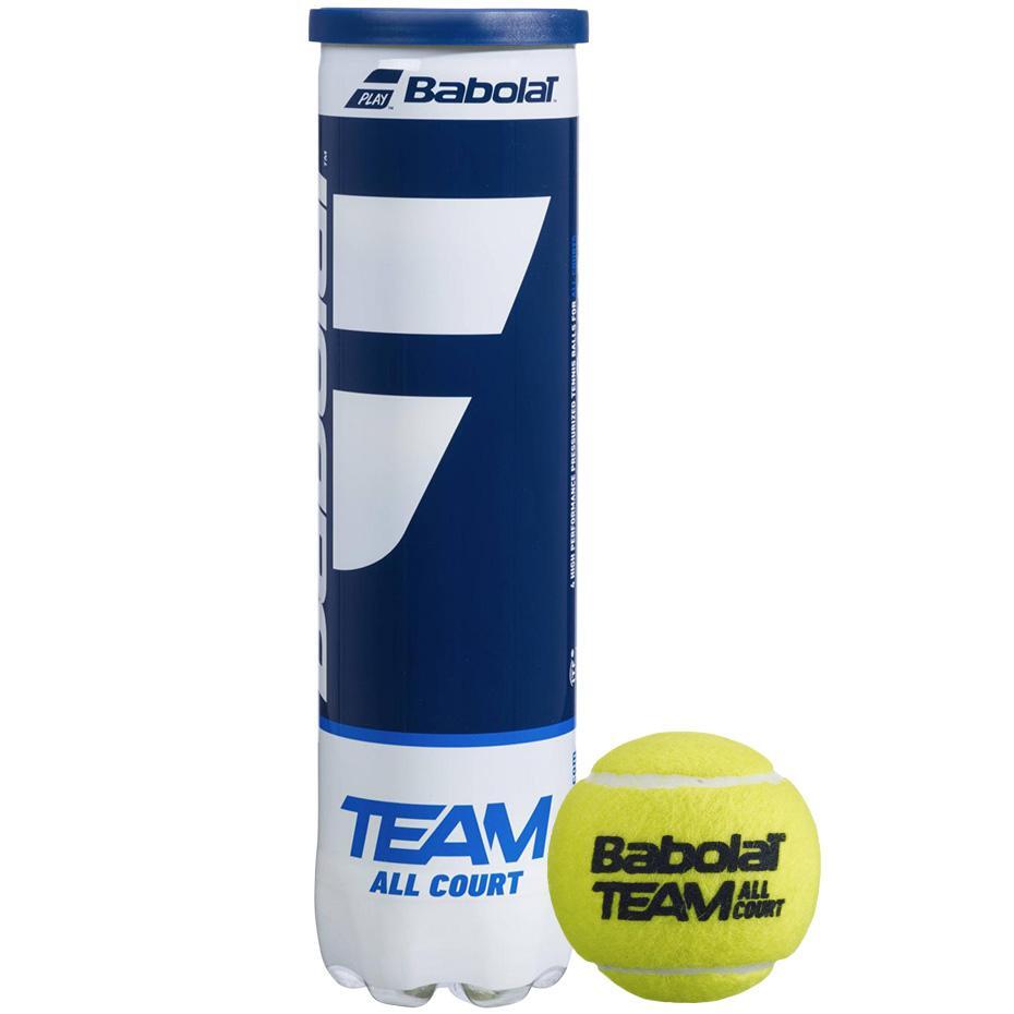 Team All Court Tennis Balls (Pack of 4) (Yellow) 2/3