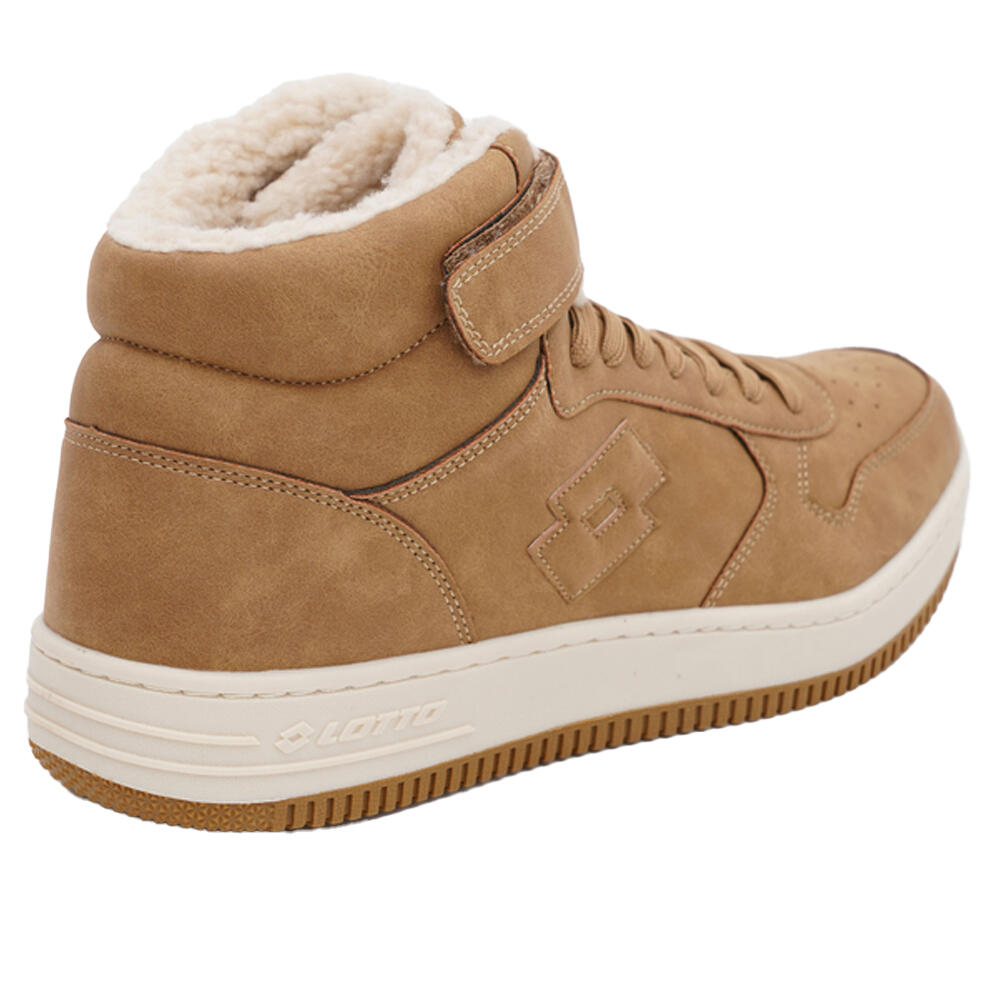 Heren Paliot enkellaarsjes met imitatiebont (Beige) 2/4