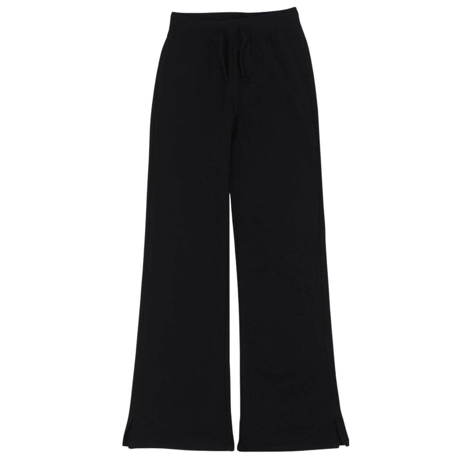 Calças de corrida boca de sino kk001 mulher preto