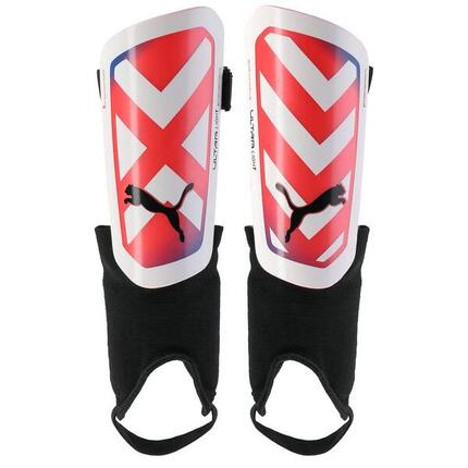 Protectores para Tíbia 30874 de Ultraligeras para Hombre Blanco, Rojo XS