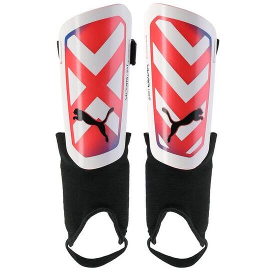 Protectores para Tíbia 30874 de Ultraligeras para Hombre Blanco, Rojo XS