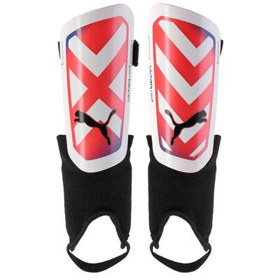 Heren 30874 ultra lichte scheenbeschermers (wit. rood)