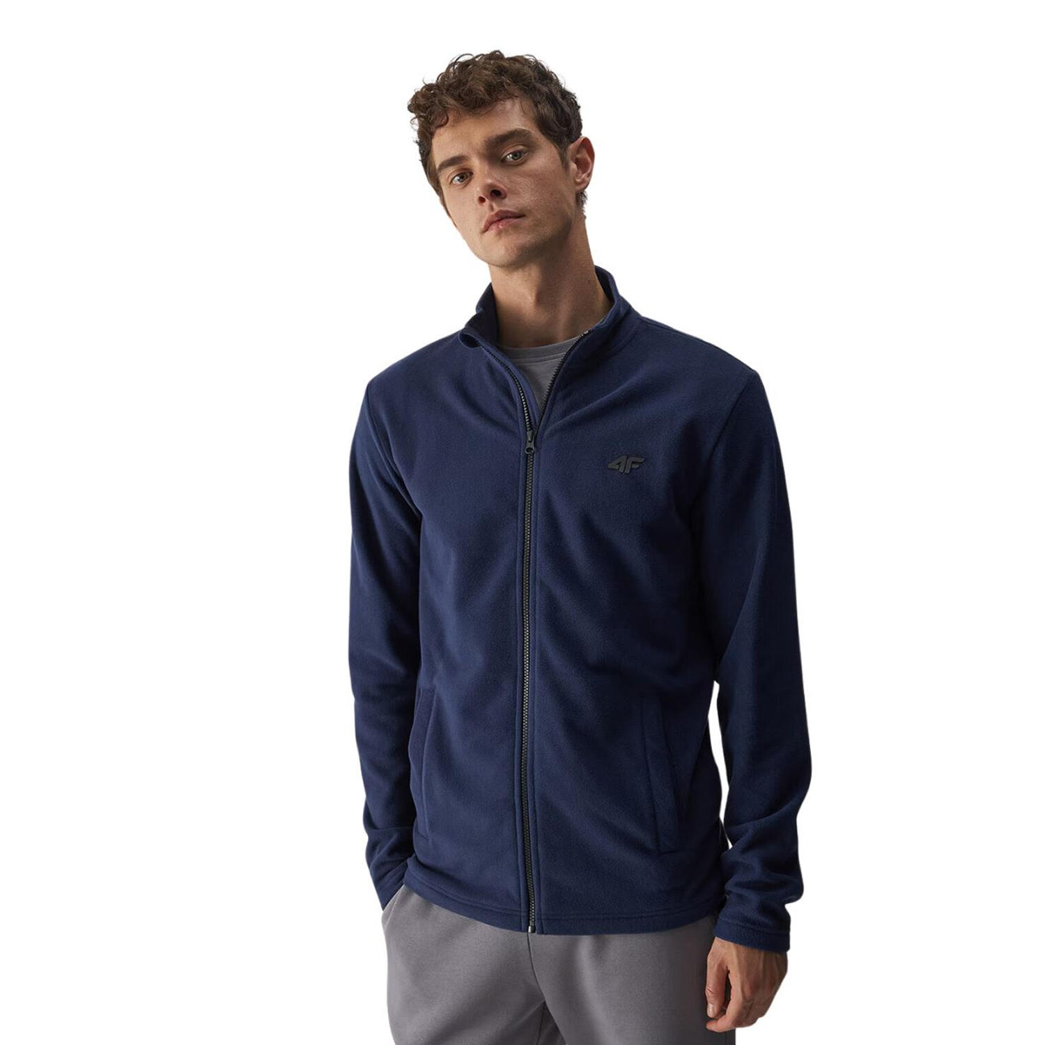 Heren WMM00TFLEM289 Fleecejack (Marineblauw) 3/4