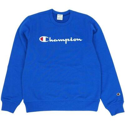 Heren sweatshirt met ronde hals (blauw)