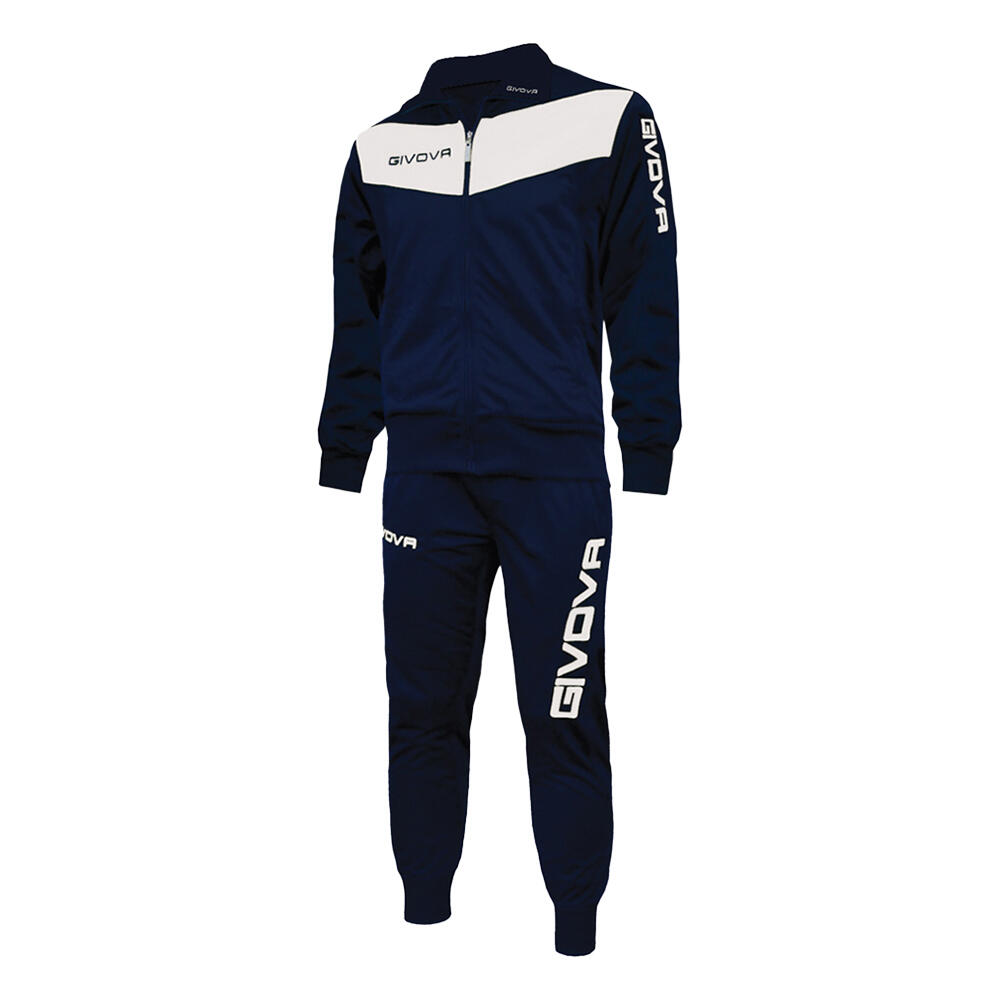 Givova - Ensemble De Survêtement Tuta Visa Homme (bleu Marine / Blanc) - Survêtement - Blanc|bleu - 36 Xs - Decathlon