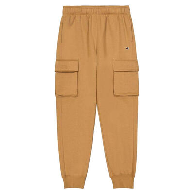 Heren cargo broek met geribde manchet (mosterd)