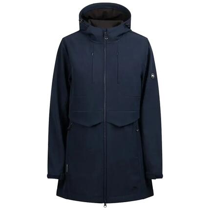 Veste Softshell Trespass AYLMER Femme bleu marine chiné, capuche, TPU