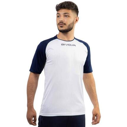 Tshirt Manches Courtes CAPO Homme (Blanc / Bleu Marine)
