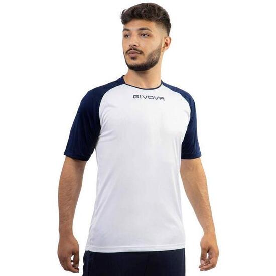 Tshirt Manches Courtes CAPO Homme (Blanc / Bleu Marine)