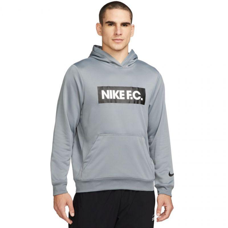 NIKE Heren DF FC Libero Hoodie (Grijs/zilver)