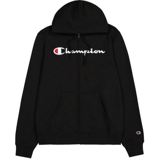 Felpa Con Cappuccio E Zip Intera Uomo Champion Nero
