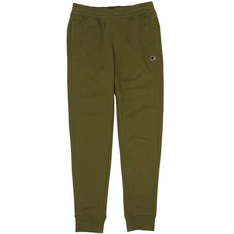 Fundos de Jogging Bottoms de punho com costelas para hoHomem Verde