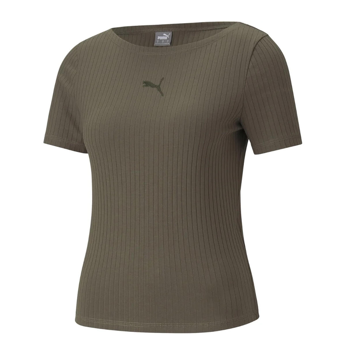 PUMA Maglietta Aderente A Costine Donna Puma Foglia D´Uva