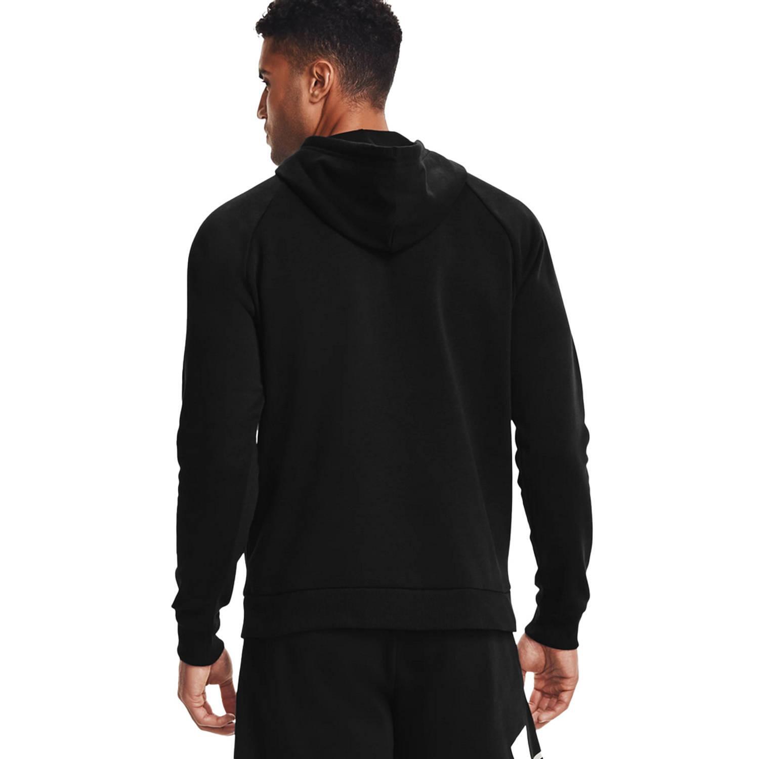 Felpa Con Cappuccio Uomo Under Armour Rival Nero 3/7