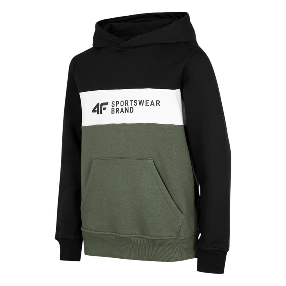 4f - Sweat À Capuche Hjz22 Jblm003 46s Enfant (noir / Vert) - Sweat-shirt - Noir|vert - 10 À 12 Ans - Decathlon