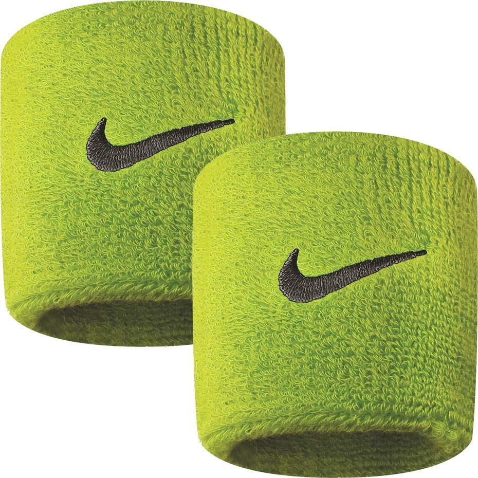 NIKE Unisex Volwassene NN04402 Swoosh Polsband (Set van 2) (Groen)