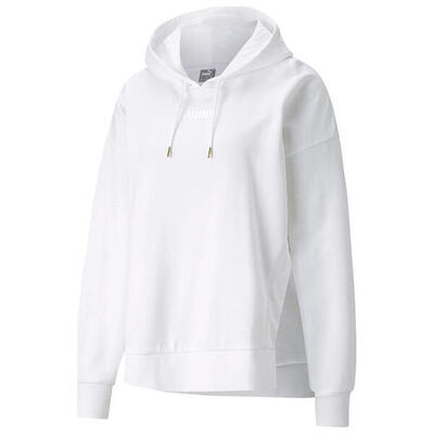 Dames sueded hoodie (wit)