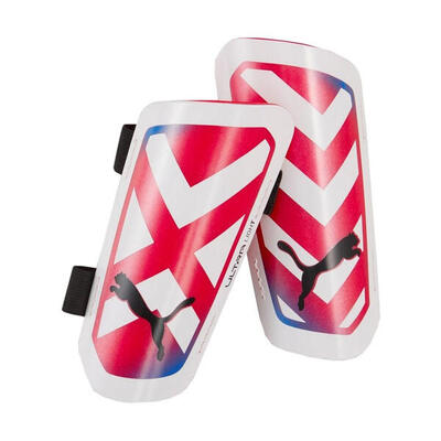 Scheenbeschermers voor heren ultra light football slipin (wit, rood)