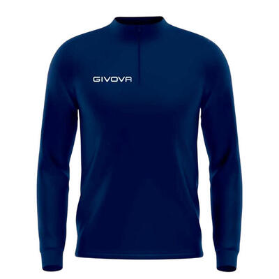 Felpa Cerniera Ad Un Quarto Uomo Givova Maglia Tecnica Blu Navy