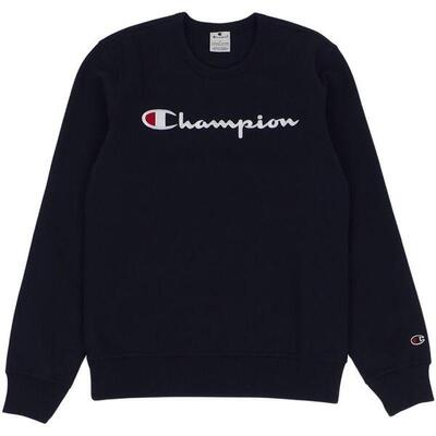Heren sweatshirt met ronde hals (marineblauw)