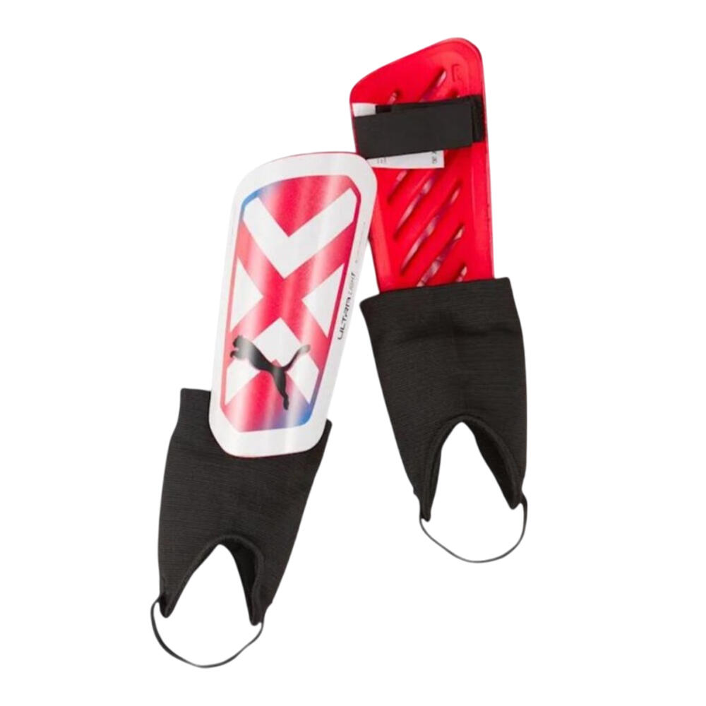 Ultra 30874 Lightweight Shin Guards (White/Red) M