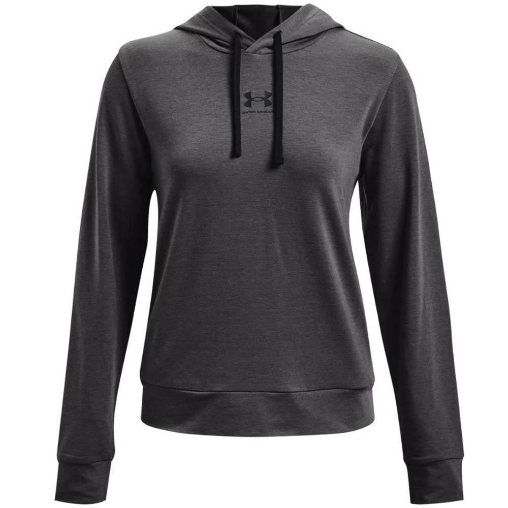 Felpa Con Cappuccio Donna Under Armour Rival Terry Grafite 3/5