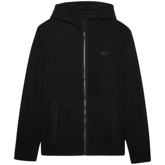 Felpa Con Cappuccio E Zip Intera Uomo 4F M290 Nero