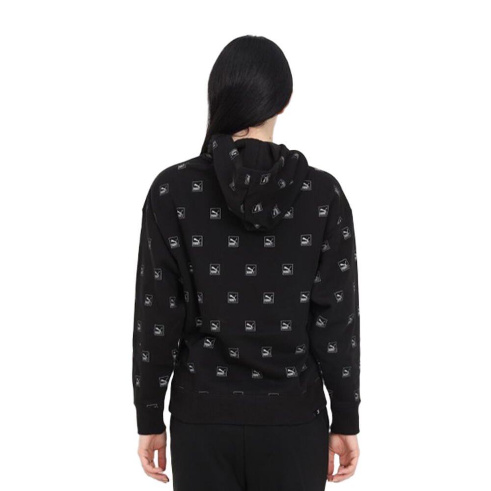 Sweat À Capuche Motif/style Imprimé Intégral LOVE Femme (Noir) 3/5