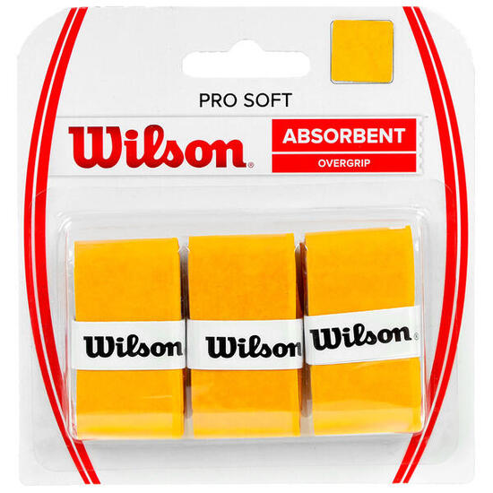 Soffice Overgrip Per Racchette Misura Confezione 3 Wilson Pro Giallo