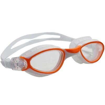 Unisex zwembril voor volwassenen (wit/oranje)