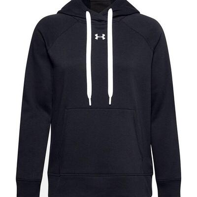 Dames rival fleece hoodie (zwart)