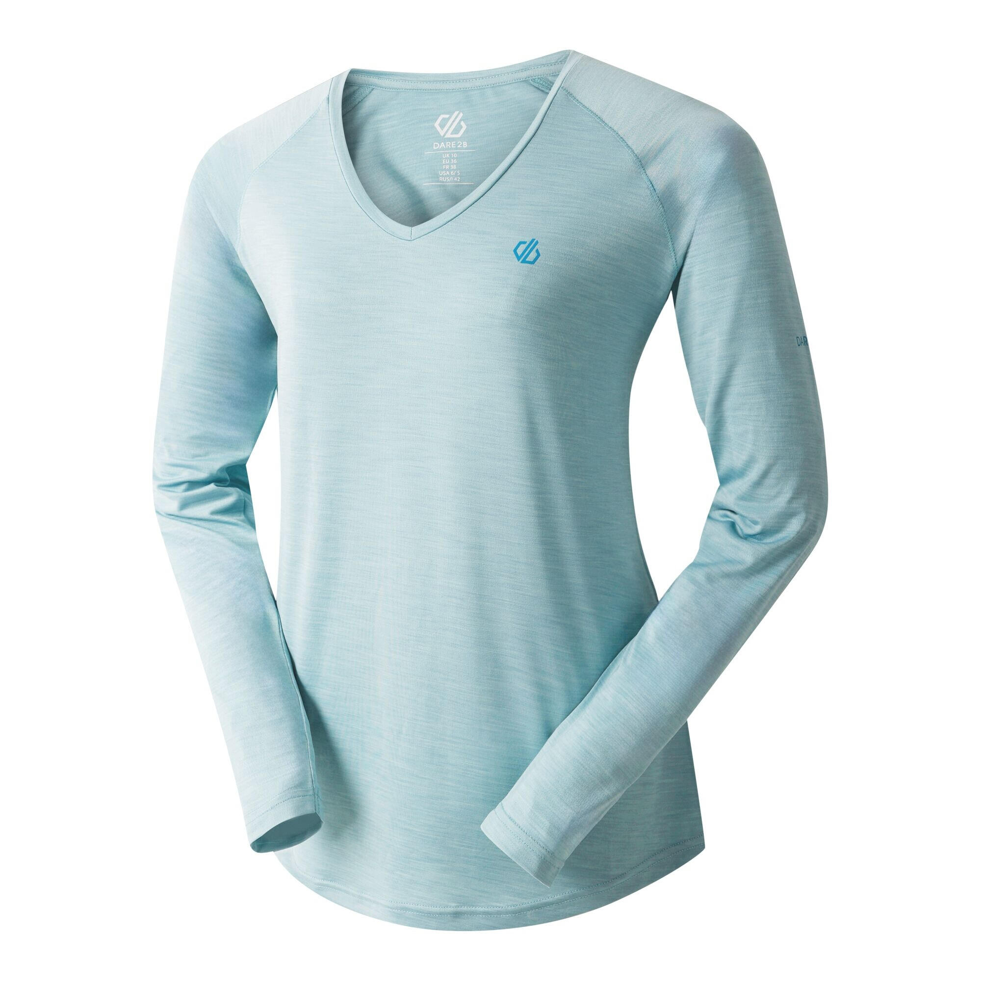 Womens/Ladies Discern Long Sleeve TShirt (Aquifer) 3/4