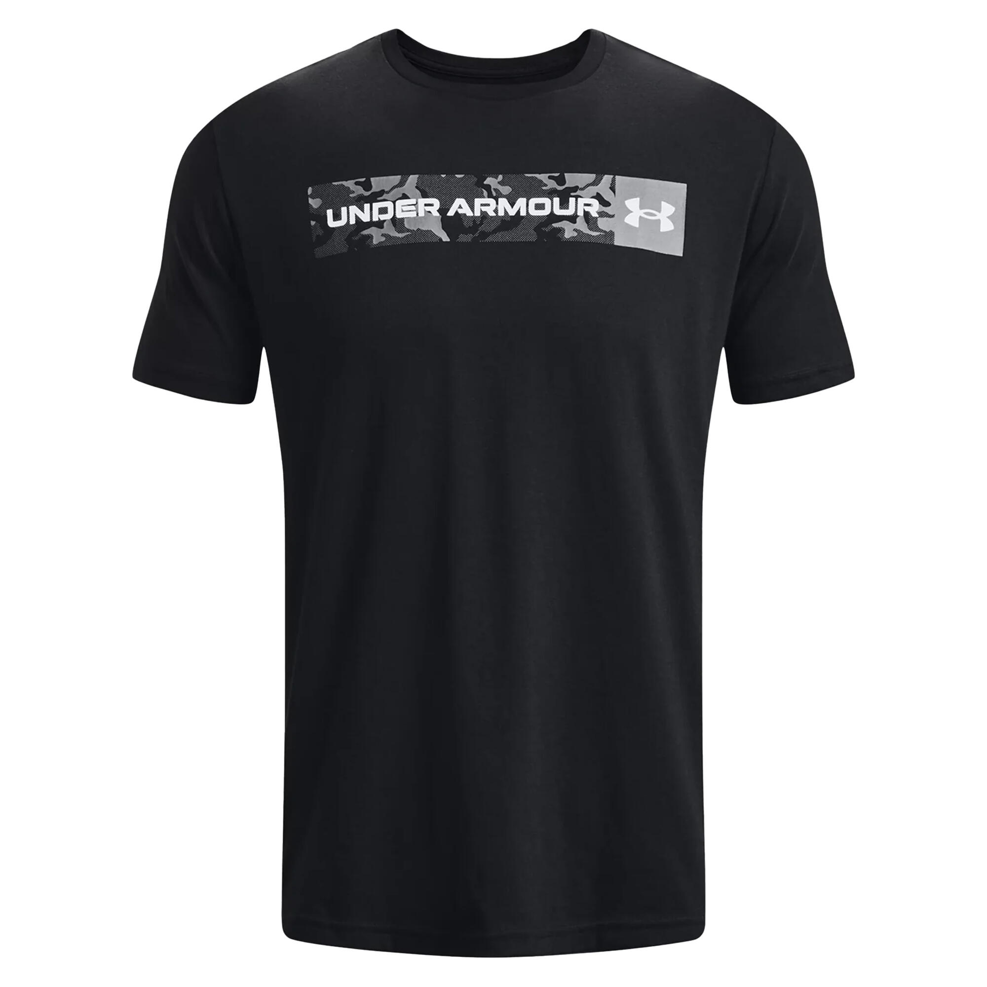 Under Armour - Tshirt Motif/style Camouflage Et Rayure Homme (noir) - T-shirt Manches Courtes - Noir - 40 M - Decathlon