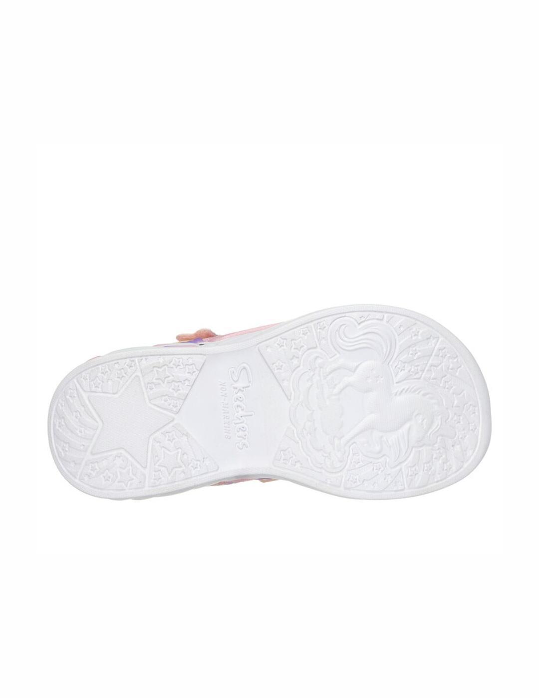 Sandali per ragazze Skechers Lights unicorn dreams Rosa 4/5