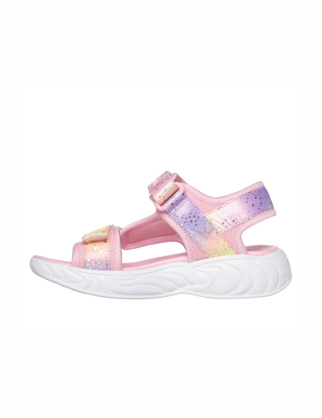 Sandali per ragazze Skechers Lights unicorn dreams Rosa 2/5