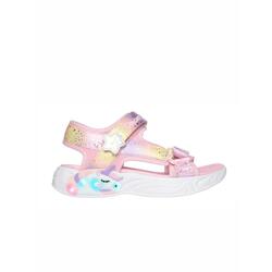 Sandales pour fille Skechers Lights rêves de licorne rose