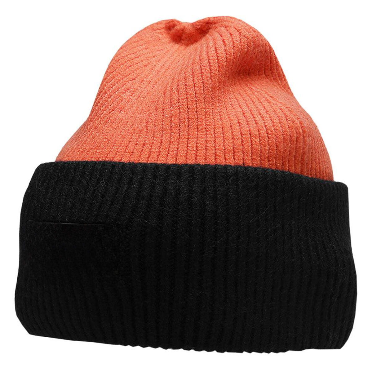 Kinder/Kinder HJZ22 Tweekleurige muts (Zwart/Oranje) 2/2