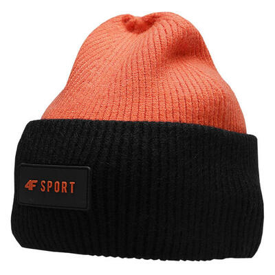 Kinder/kinder hjz22 tweekleurige muts (zwart/oranje)