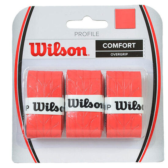 Soffice Overgrip Per Racchette Misura Confezione 3 Wilson Pro Rosso