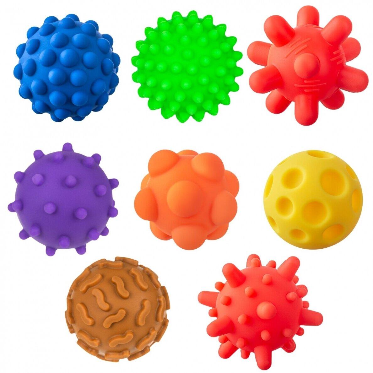 AM TULLO Set de Juguetes Sensoriales 419 Diseño con Forma Pack de 8 Multicolor
