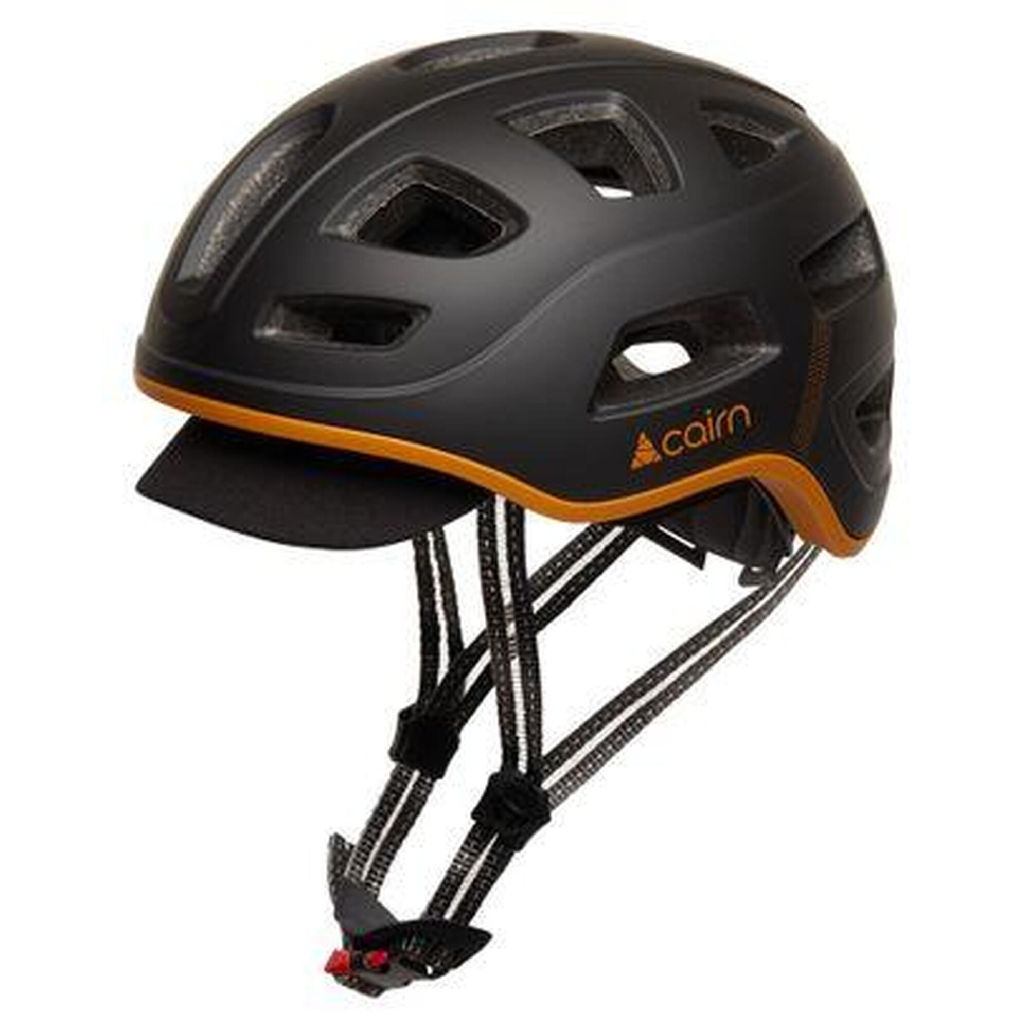 Cairn Quartz LED USB Pó Capacete Preto / Cognac