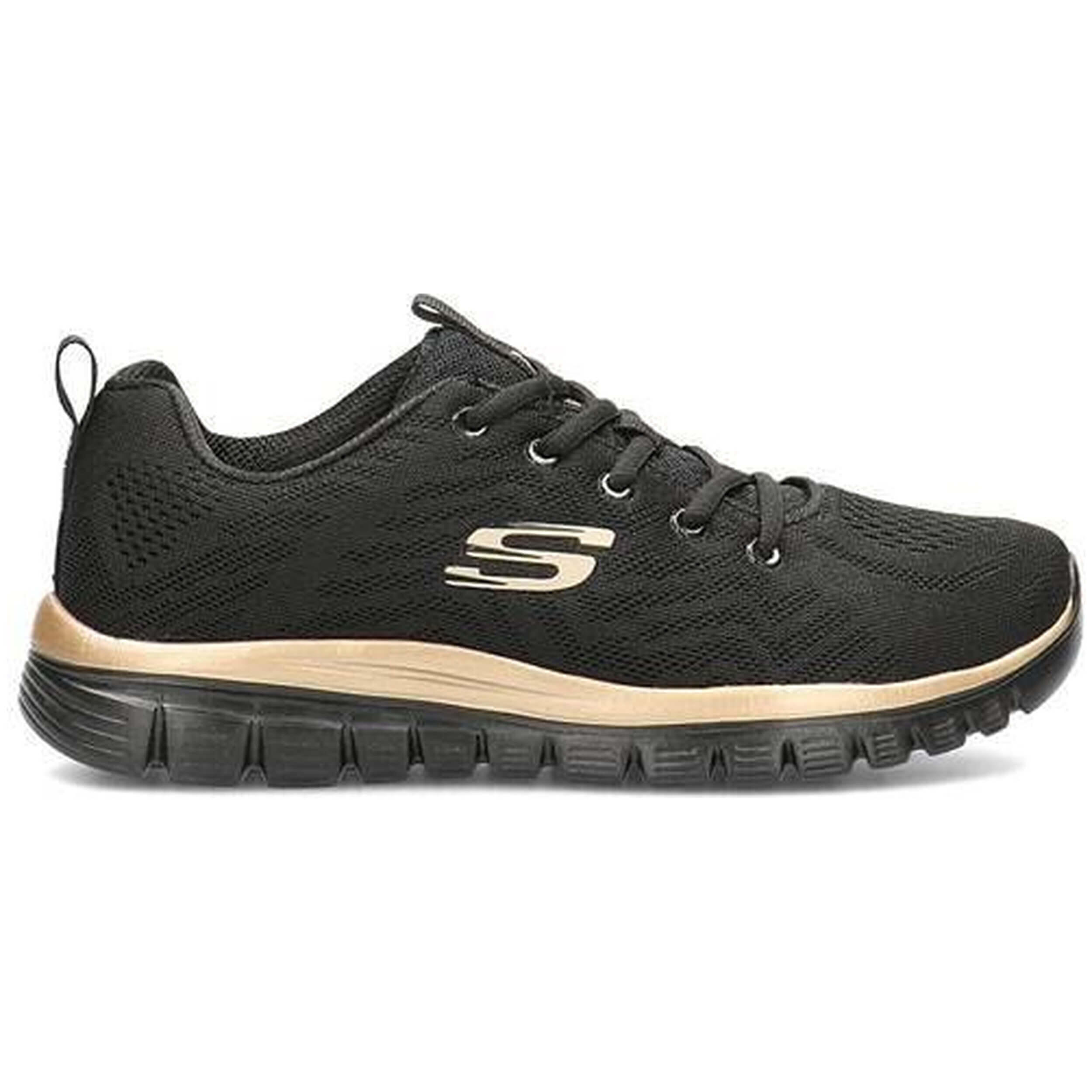 Chaussures Lifestyle Skechers Gracefulget Connected Noir/Rose Gold Femme 5/6