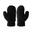 Luvas Peluche U088 Unissexo Adulto Preto Profundo