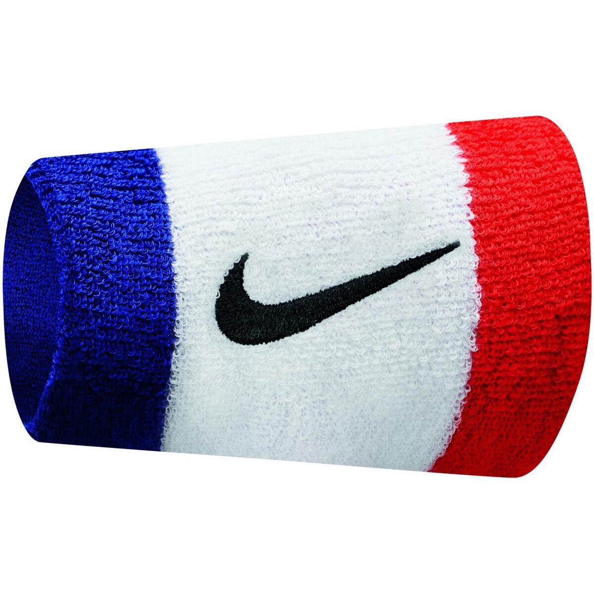 Fascia Da Polso Misura Confezione 2 Adulto Unisex Nike Wide Swoosh Bianco Rosso 2/2