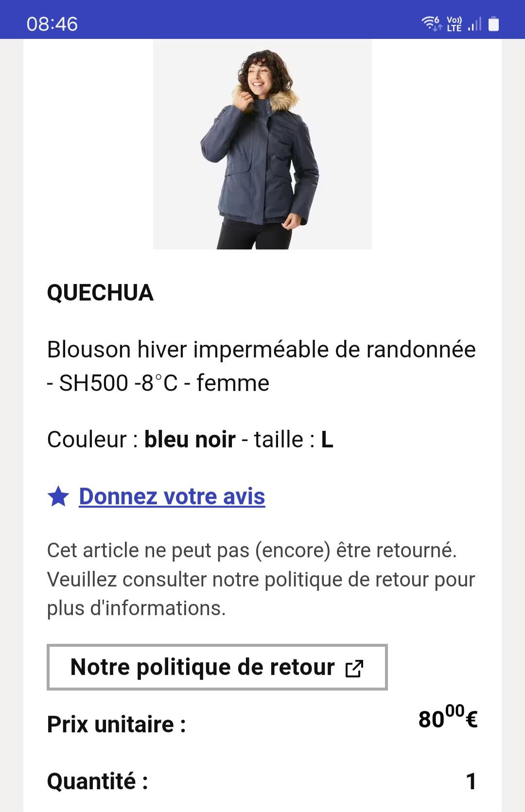 Entre Particuliers - Blouson hiver imperméable de randonnée 2/3
